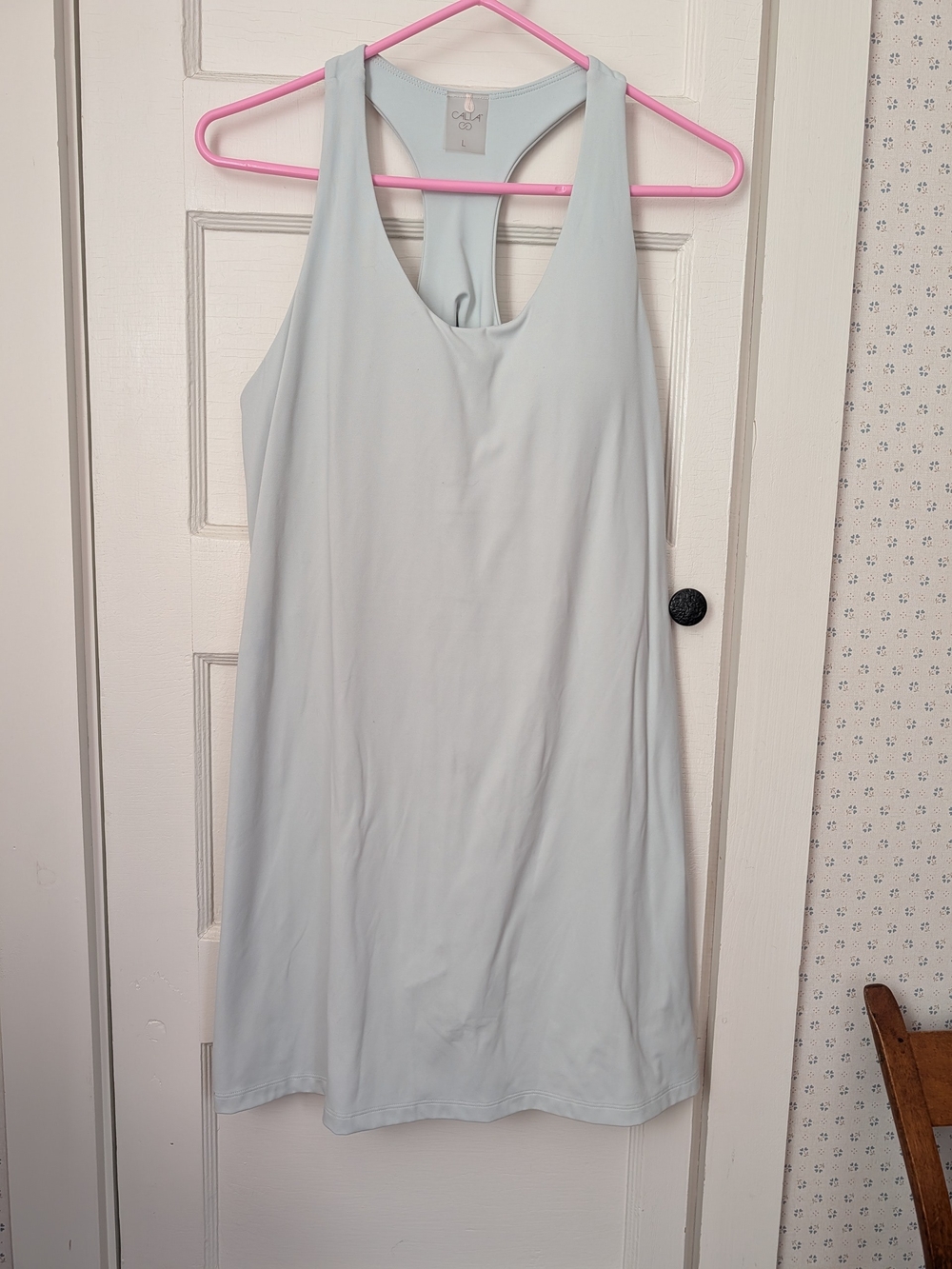 Calia S Tank Dress Yoga Light Blue Racerback Sports Tennis pickleball hiking